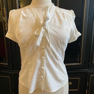 Collectif London Blouse 1940s style vintage bow xxl